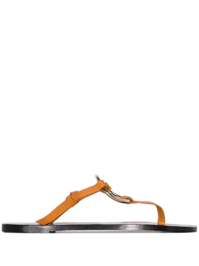 Atp Atelier Forna Ring-embellished Sandals - 棕色 In Brown