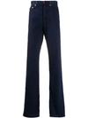 Kiton Straight-leg Trousers In Blue