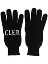 MONCLER intarsia knit logo gloves