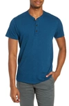 Rag & Bone Slim Fit Henley In Stone Blue