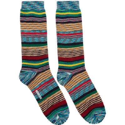 Missoni Multicolor Stripe Socks In Sm0ed Multi