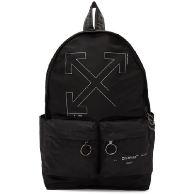 Off-white Black Unfinished Backpack In Blk/silver