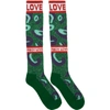 CHARLES JEFFREY LOVERBOY GREEN & BLUE LOVERBOY MONSTER SOCKS