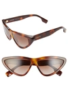 BURBERRY 65MM OVERSIZE CAT EYE SUNGLASSES,BE429265-Y