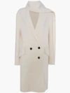 JW ANDERSON IVORY DOUBLE FACE WOOL SCARF COAT,CO01319A21900213317565