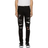 AMIRI AMIRI BLACK SNAKE PATCH JEANS