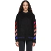 OFF-WHITE OFF-WHITE BLACK BRUSHED MOHAIR DIAG jumper