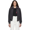 OFF-WHITE OFF-WHITE GREY SHEARLING BOMBER JACKET