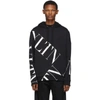 VALENTINO VALENTINO BLACK VLTN MACROGRID HOODIE