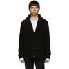 ALANUI ALANUI BLACK FISHERMANS KNITTED CARDIGAN