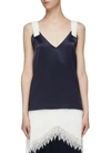 GALVAN 'Jones' contrast strap crepe camisole top