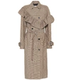 MSGM CHECKED WOOL-BLEND COAT,P00400633