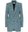 BALENCIAGA HOURGLASS CHECKED WOOL BLAZER,P00402742