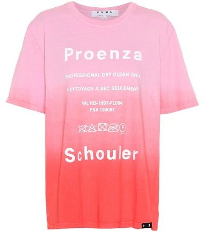 Proenza Schouler Short Sleeve Tie Dye T-shirt In Pink
