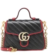 GUCCI GG MARMONT MINI LEATHER SHOULDER BAG,P00398933