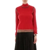 FENDI FENDI CONTRASTING PANELLED TURTLENECK SWEATER