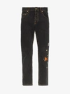 GUCCI GUCCI EMBROIDERED SLIM-FIT JEANS,408637XDAP214020293