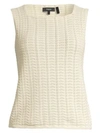 Theory Crochet Tank Top In Ivory
