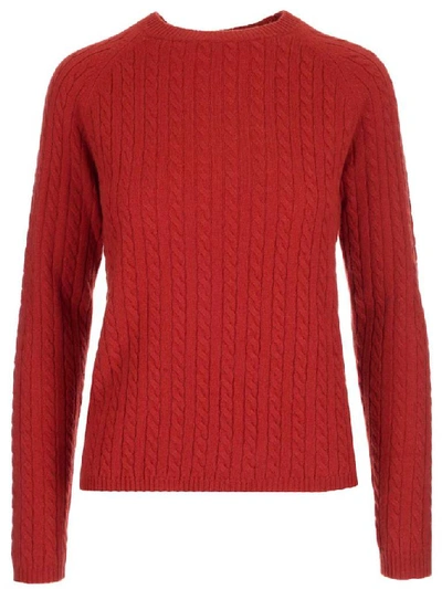 Max Mara Fleur Cashmere Sweater In Red