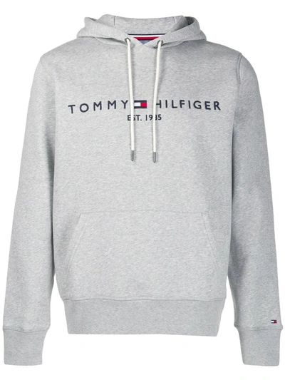 TOMMY HILFIGER LOGO EMBROIDERED HOODIE