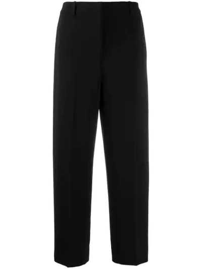 THEORY WIDE-LEG CROPPED TROUSERS