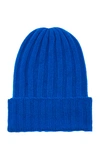 THE ELDER STATESMAN SHORT BUNNY RIBBED CASHMERE BEANIE,758650