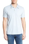 James Perse Supima Cotton-jersey Polo Shirt In Blue