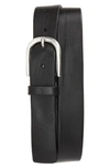 To Boot New York Men's Burnished Buckle Leather Belt In Florida Black