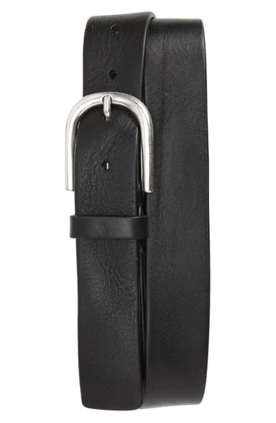 To Boot New York Men's Burnished Buckle Leather Belt In Black