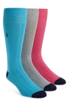 POLO RALPH LAUREN 3-PACK RIBBED SOCKS,8439PK