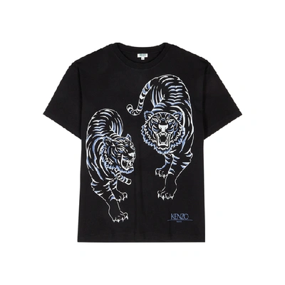 Kenzo Men's Double Tiger Graphic T-shirt In Black