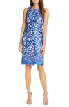 VINCE CAMUTO EMBROIDERED SHEATH DRESS,VC9M6486