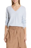 Vince Weekend V-neck Cashmere Pullover Sweater In H Glacier