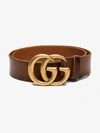 GUCCI BROWN DOUBLE G LEATHER BELT,409416CVE0T12562759