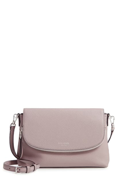 Kate Spade Large Polly Leather Crossbody Bag In Warm Taupe | ModeSens