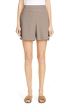 Lafayette 148 Fulton Cotton Shorts In Jute