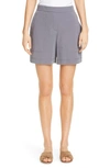 Lafayette 148 Fulton Cotton Shorts In Rock
