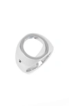 TOM WOOD OPEN OVAL STERLING SILVER RING,R75PP NA 01S925