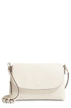Kate Spade Large Polly Leather Crossbody Bag - White In Parchment