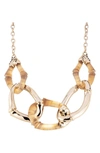 ALEXIS BITTAR BAMBOO CARVED LINK NECKLACE,AB92N004753