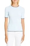 TED BAKER RIBBED TIPPED DETAIL SHORT SLEEVE SWEATER,WMK-ARNIAL-WC9W