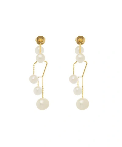 Anissa Kermiche Gold-plated Kinetic Perle Drop Earrings