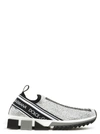 Dolce & Gabbana Sorrento Swarovski Crystal-embellished Logo-print Mesh Slip-on Sneakers In Black