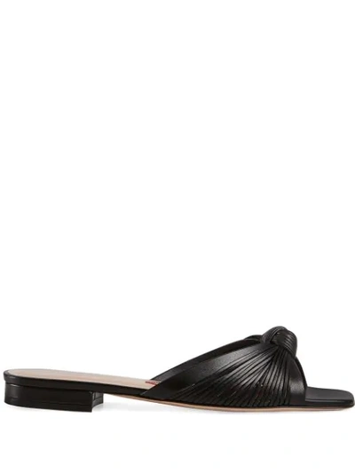 Gucci Leather Slide Sandal In Black