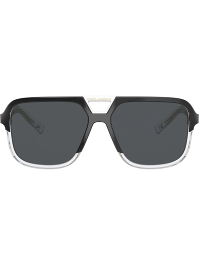Dolce & Gabbana Aviator-frame Sunglasses In Black