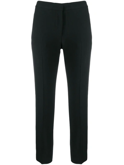 Alexander Mcqueen Split-detail Tailored Trousers In Black