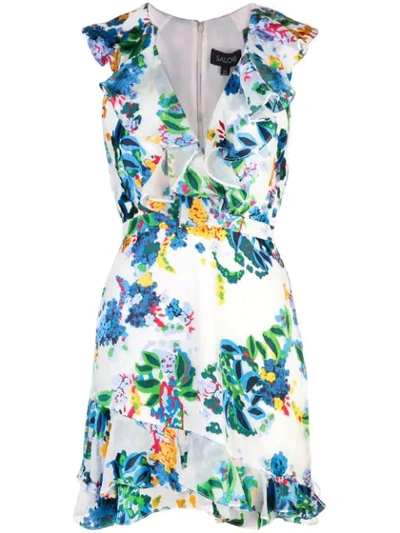 Saloni Floral Day Dress - 蓝色 In Blue