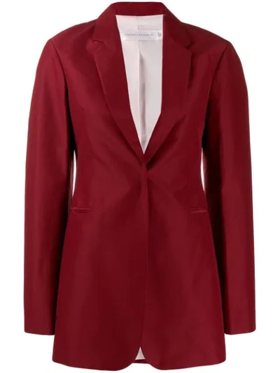 Victoria Beckham Single-breasted Blazer In Red