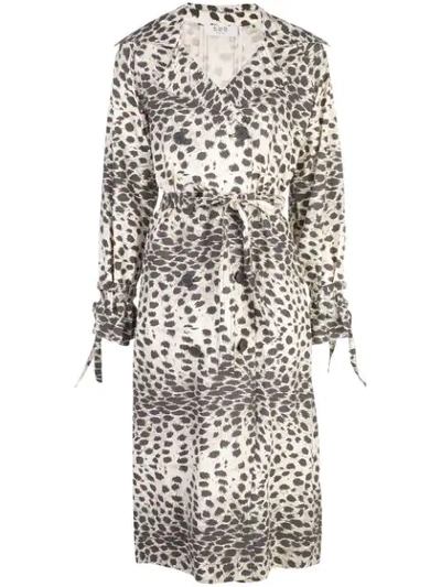 Sea Leopard-print Cotton-canvas Trench Coat In Multi