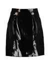 VERSACE FAUX LEATHER MINI SKIRT,10976022